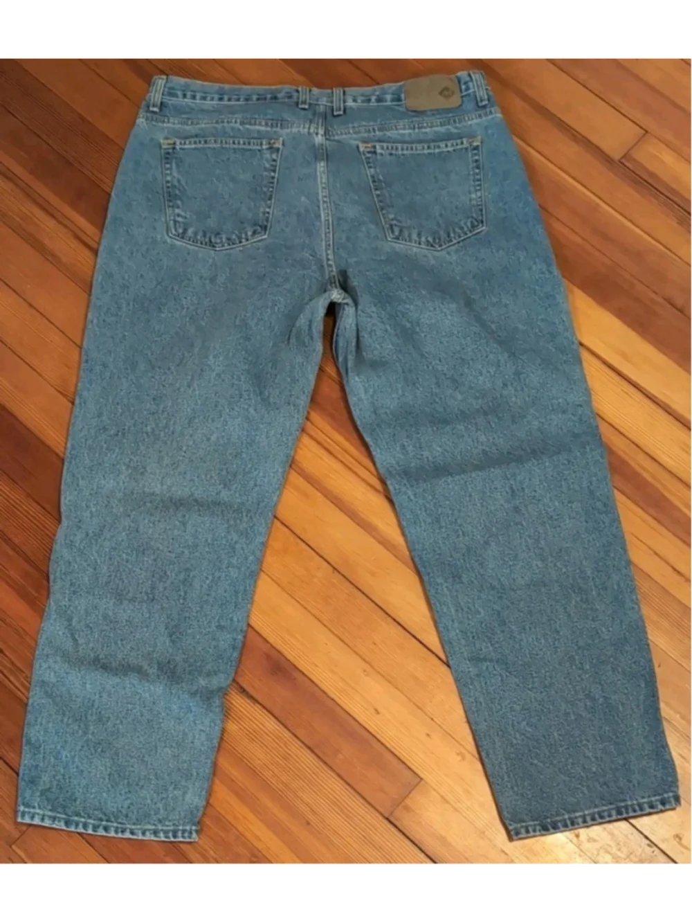 Member Mark Classic Comfort Jeans 38 X 29 Blue Baggy Light Wide Leg Relaxed